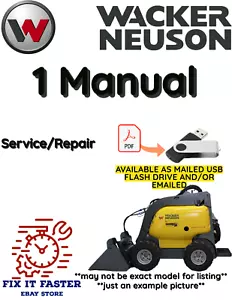 WACKER NEUSON 950 DINGO MINI CARICATORE SERVIZIO RIPARAZIONE NEGOZIO MANUALE PDF USB - Foto 1 di 2