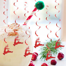  6 Pcs Christmas Swirls Garland Hanging Decorations Spiral Ornaments