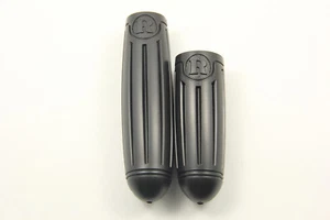 Bike Bicycle Long/Short Handlebar Grips Rubber Black Vintage Style - Picture 1 of 2