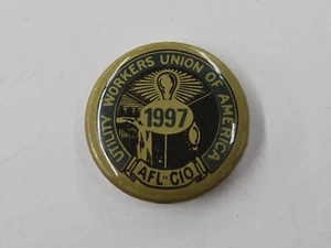 Vintage Multicolored 1997 Utility Workers Union Of America Button Pin - Picture 1 of 7