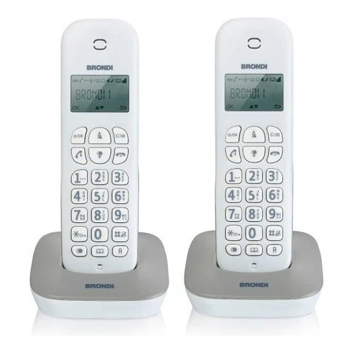 Brondi Gala Twin Telefono Cordless Bianco/grigio (u1e)