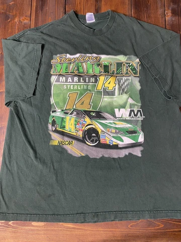 Vintage Nascar Shirt Sterling Marlin Waste Management 3XL Cover