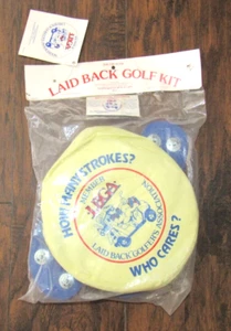 Vintage Laid Back Golfer's Association LBGA Golf Hat AND SPIKED FLIP FLOPS NOS - Picture 1 of 2