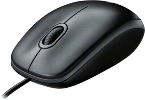 Logitech M100 Wired USB Mouse, 3-Buttons, Ambidextrous PC, Mac, Laptop - Black - Picture 1 of 6