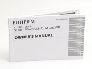 FUJIFILM Bedienungsanleitung für das Objektiv XF50-140mm F2.8 R LM OIS WR - Picture 1 of 1