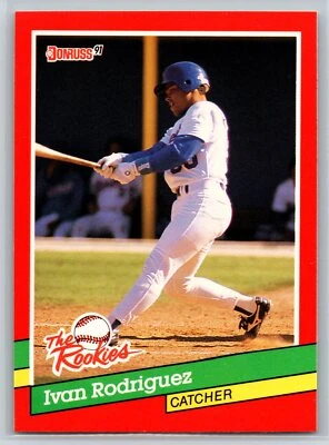 Donruss The Rookies 1991 Iván Rodríguez novato Texas Rangers RC #33 Foto 1 de 2