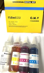 Refill ink kit for HP 63XL B&C DJ2130/2131/3630/3632, ENVY4520, OJ 3830 4650 - Picture 1 of 2