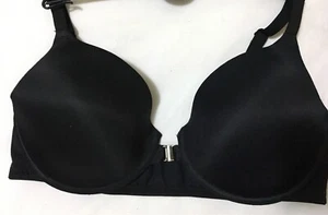 Reggiseno T-Shirt M&S Chiusura Frontale SOTTOFONDO Liscio PLUNGE Nero Taglia 34A - Foto 1 di 9