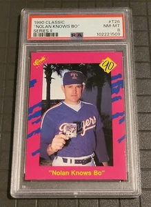 ⚾️ NOLAN RYAN 1990 Classic Nolan Knows Bo (JACKSON) #T26 PSA 8 NM-MT - Picture 1 of 8