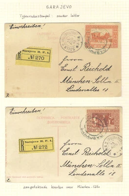 Círculo duplo Bósnia Sarajevo com ponte: 1830-1910 em 3 cartões registrados, raro - Imagem 1 de 3