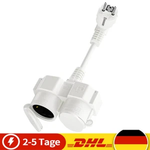 2 fach Feuchtraum Steckdose Steckdosenleiste Outdoor außen Verteilerdose IP44 - Bild 1 von 7