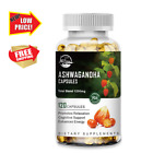 Organic Ashwagandha Capsules 600mg Supplement With Black Pepper Root Powder
