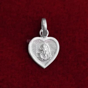 Heart Shape Shiva Pendant in Pure Silver sankar, Mahadev Locket Ompoojashop - Picture 1 of 2