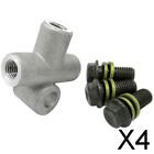 4X Aluminum 10mm Hose Connetor Adapter for Motorcycles