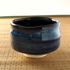 Chawan Mino Yaki Pottery Japanese Matcha Tea Bowl Navy Namako Japan