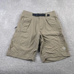 Mountain Hardwear Shorts Mens Small Tan Khaki Belted Nylon Hiking Trail Outdoor - Picture 1 of 12