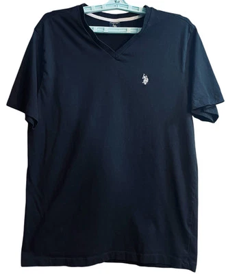 Camiseta deportiva ClassicCore para hombre de la asociación polo de EE. UU. talla L negra cuello en V usada en excelente estado Foto 1 de 4