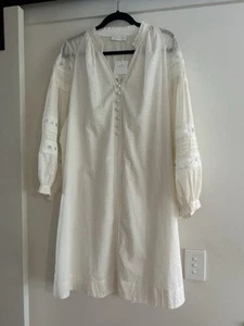 Zimmermann White Midi Broderie Dress BNWT - Picture 1 of 8