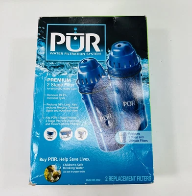 PUR Premium CRF-950Z 2 Pack Replacement 2-Stage Water Filter - NEW Sealed! - Image 1 of 4