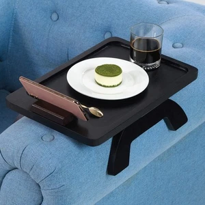 Sofa Armrest Tray, Arm Table Sofa Arm Tray, Folding Clip-On Snack Table with ... - Picture 1 of 7