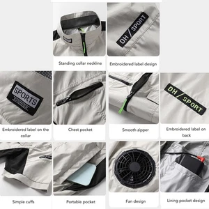 3 Levels Adjustable Air Conditioning Clothing Fan Cooling Jacket For KLJN - Picture 1 of 24
