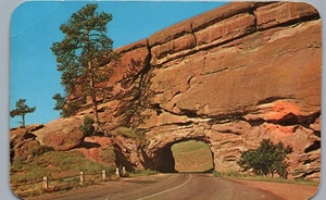 Postkarte CO Park der roten Felsen Colorado Tunnel Chrom Vintage PC - Bild 1 von 2