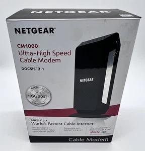 Netgear CM1000V2 Nighthawk DOCSIS 3.0 & 3.1 Cable Modem w/Power Supply - Picture 1 of 14
