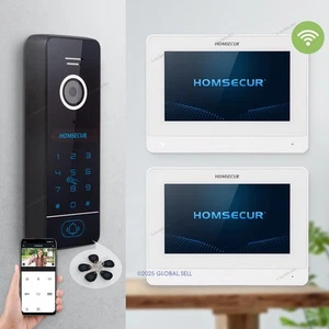 HOMSECUR 7" WIFI HD Video Doorphone Entry Intercom Card Access Auto Recording - Picture 1 of 9