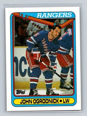 1990-91 Topps #174 John Ogrodnick New York Rangers - Image 1 of 2