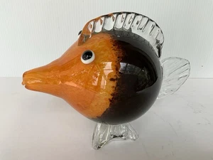 Pier 1 Art Glass Puffer Fish Blowfish Decorative Figurine - Picture 1 of 6