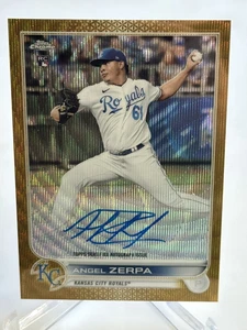 2022 Topps Chrome-Rookie Autographs Angel Zerpa #RA-AZ Gold Wave Refractor 50/50 - Picture 1 of 2