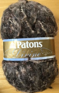 Patons Divine BULKY mohair wool acrylic mix SOFT yarn deep earth 3.5oz drk brown - Picture 1 of 8