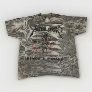Vintage 1994 Metallica Binge & Purge Summer Tour grau XL T-Shirt Einzelnaht - Bild 1 von 8