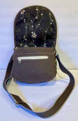 Bolsa tiracolo Sherpani Milli marrom margarida bolsa de ombro bolsa de mão pacote de dia 9x9 - Imagem 1 de 4