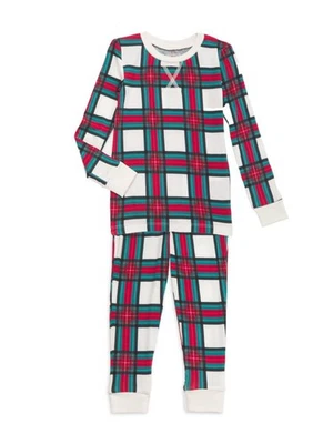 Nuevo con etiquetas Conjunto de pijama manga larga a cuadros verde rojo Rachel Parcell niños Navidad talla 2 Foto 1 de 4