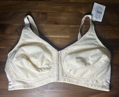 Sujetador Mastectomía Amoena Greta Cierre Frontal/Trasero, Sin Alambres 42B Beige Perla NUEVO Foto 1 de 4