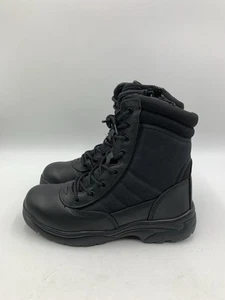 Hombres Botas Militares Tácticas Cremallera Lateral Botas de Trabajo Tobillo Cuero Ejército Talla 9.5 - Imagen 1 de 11