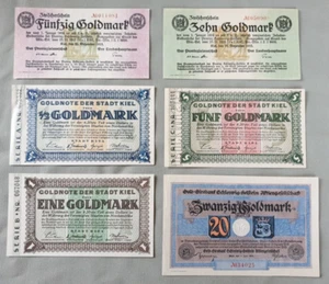 Colección billetes dinero de emergencia cupones marco de oro billete de oro ciudad de Kiel 1923 #41 - Imagen 1 de 7