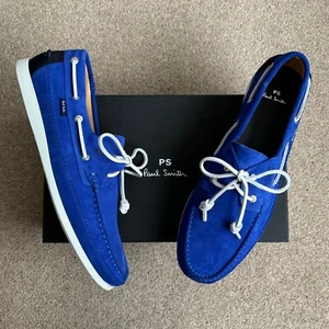 PAUL SMITH Wildleder Leder Blau Bootsschuhe Halbschuhe Mokassins UK 11 US 12 EUR 45 - Bild 1 von 17