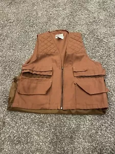 Vintage Sports Afield Vest Mens Medium Brown Safari Hunting - Picture 1 of 5