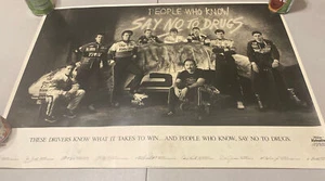 Team Valvoline Poster People Who Know Say No To Drugs 29.5” x 20” Unser Foyt - Bild 1 von 12