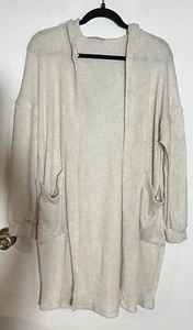 Fashion Nova Cardigan Size XS Hooded Long Open Duster Half Sleeve Acrylic Womens - Picture 1 of 6