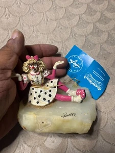 Ron Lee Signed Sculpture 24 Kt Gold/Onyx “Adorable Lara" 1999 - 3.5 Inch Tall - Picture 1 of 9