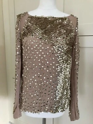 PATRIZIA PEPE Nude Sparkle Top - Image 1 of 4