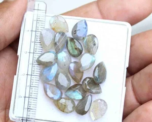 32.00 Ct Natural Blue Labradorite Pear Faceted Cut Loose Gemstone - Picture 1 of 3