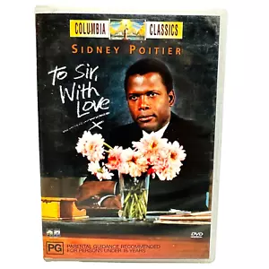 To Sir With Love DVD Movie Region 4 PAL Teen Drama Sidney Poitier - Picture 1 of 13