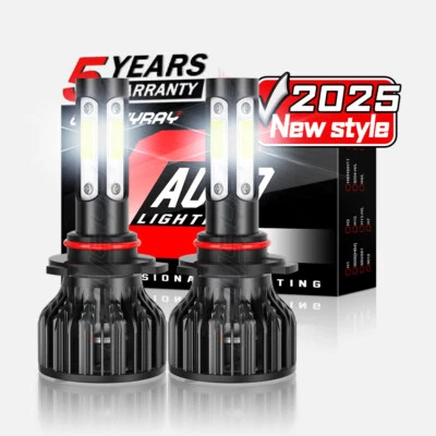 Pair Fit GMC SAVANA 4500 2009-2019 9005 HB3 White LED Headlight High Beam Bulbs - Image 1 of 4