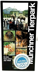 Vintage Munich Zoo Germany Travel Brochure Leaflet Photo Images Animals - Picture 1 of 3