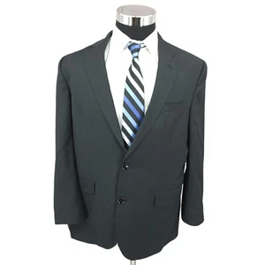 Ted Baker Endurance 2 Piece Suit Mens 44 R Black Wool Vented Pants 40X27 $898 - Picture 1 of 14