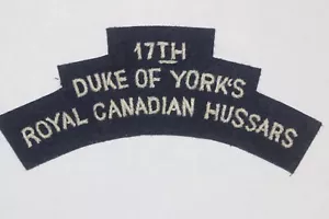 TÍTULO HOMBRO DE HÚSARES CANADIENSES REALES PATRÓN SEGUNDA GUERRA MUNDIAL 17 - Imagen 1 de 1